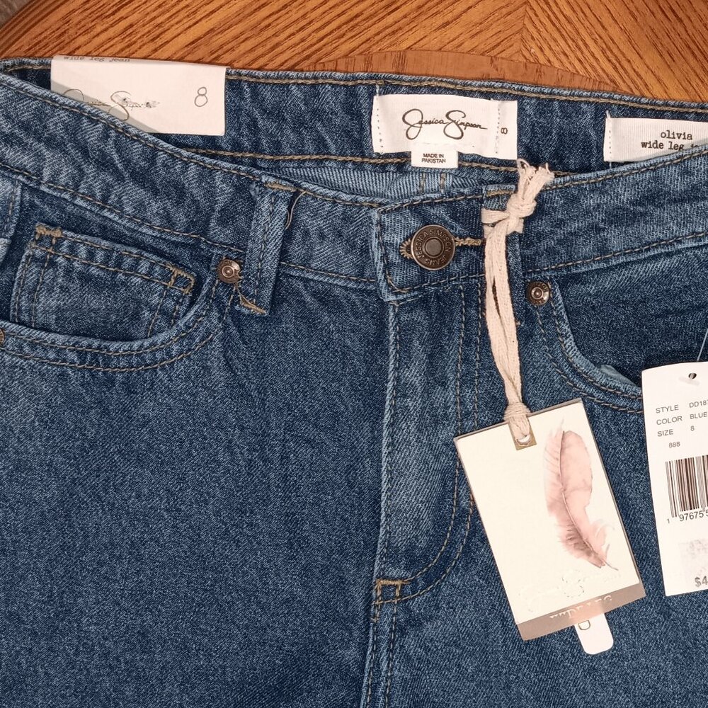 Jessica Simpson Olivia Wide Leg Jean Girls Size 8 New - Picture 3 of 5
